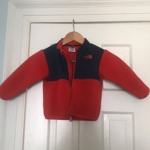 North Face Fleece Jacket 12-18 months red & navy
